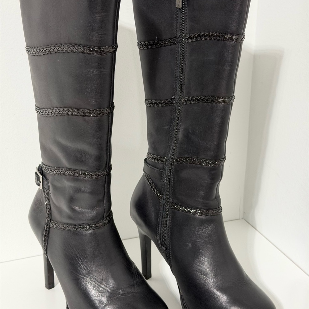 Harley-Davidson Black Leather Heeled Boots